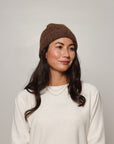 womens brown alpaca beanie