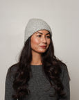 womens light grey alpaca beanie