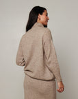 womens natural fibre roll neck jumper