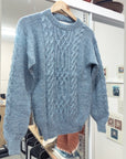 light blue hand knit alpaca sweater australia