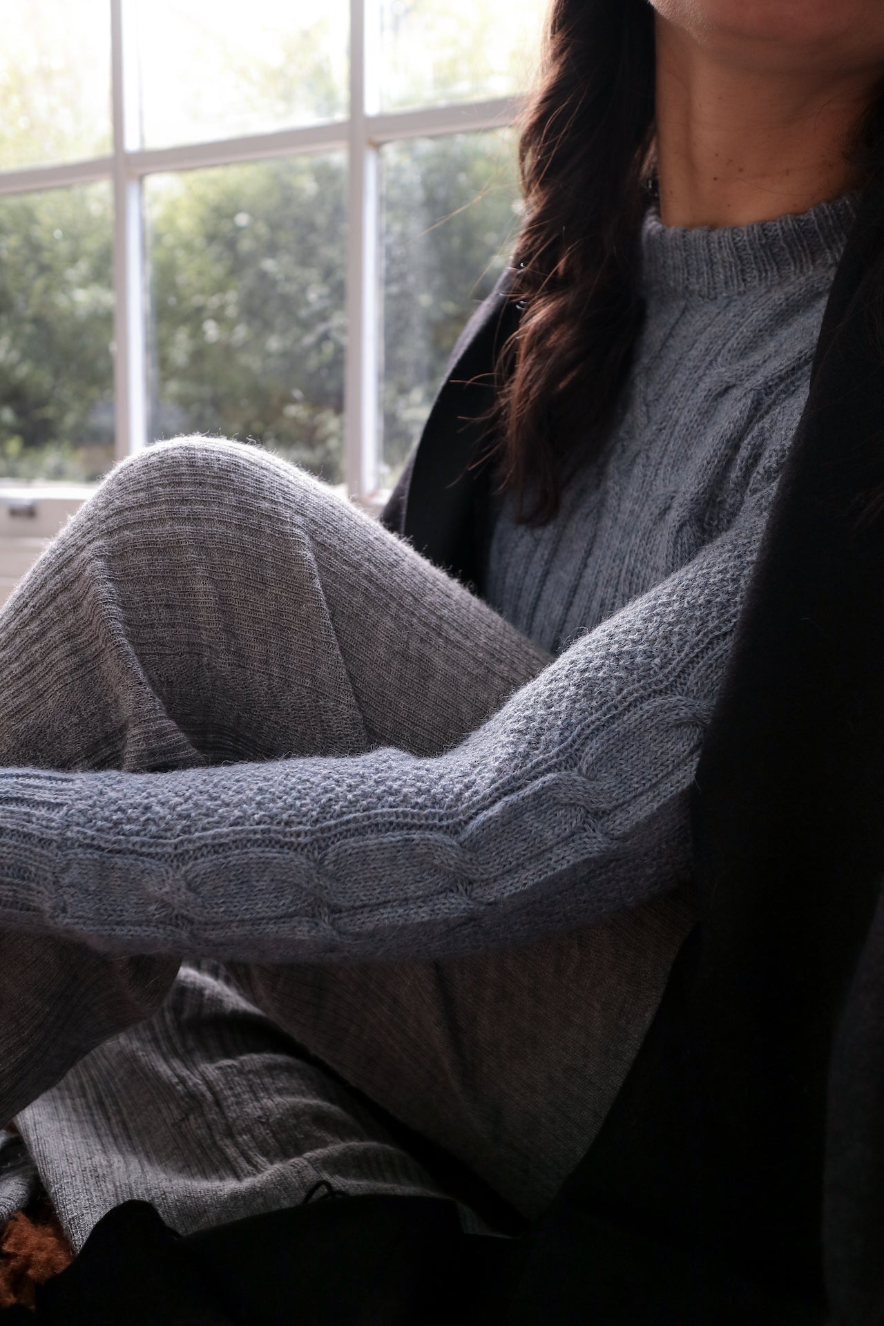 light blue hand knit alpaca jumper melbourne