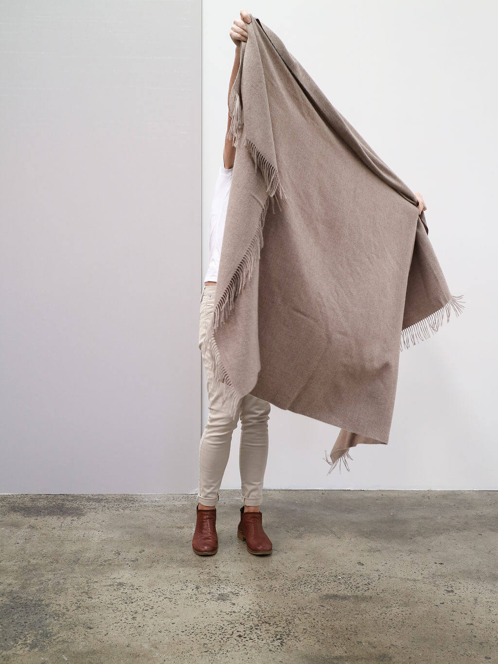 alpaca travel wrap natural colour australia