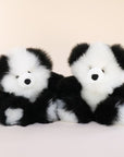 alpaca wool natural fibre soft toy panda