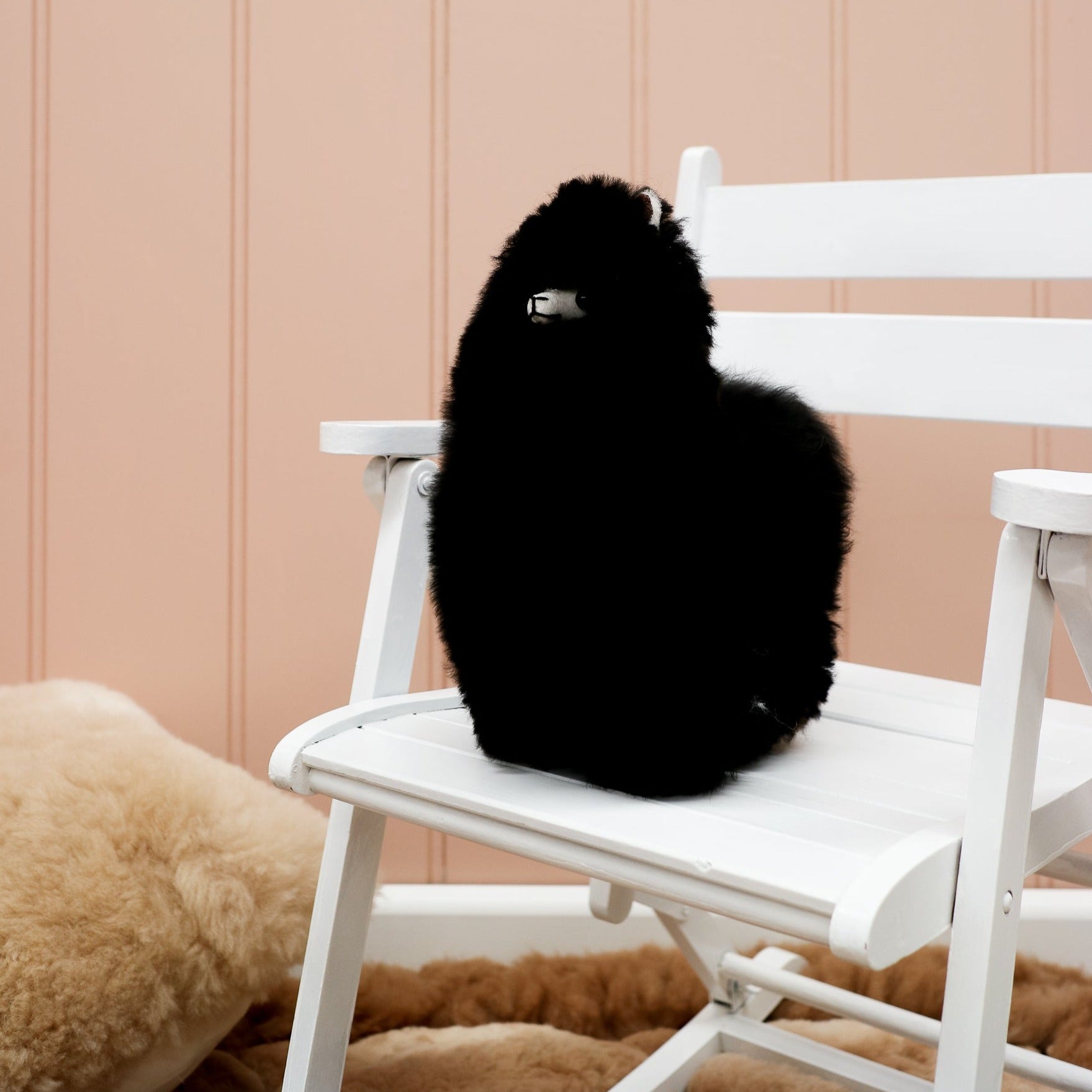 alpaca plush toy black