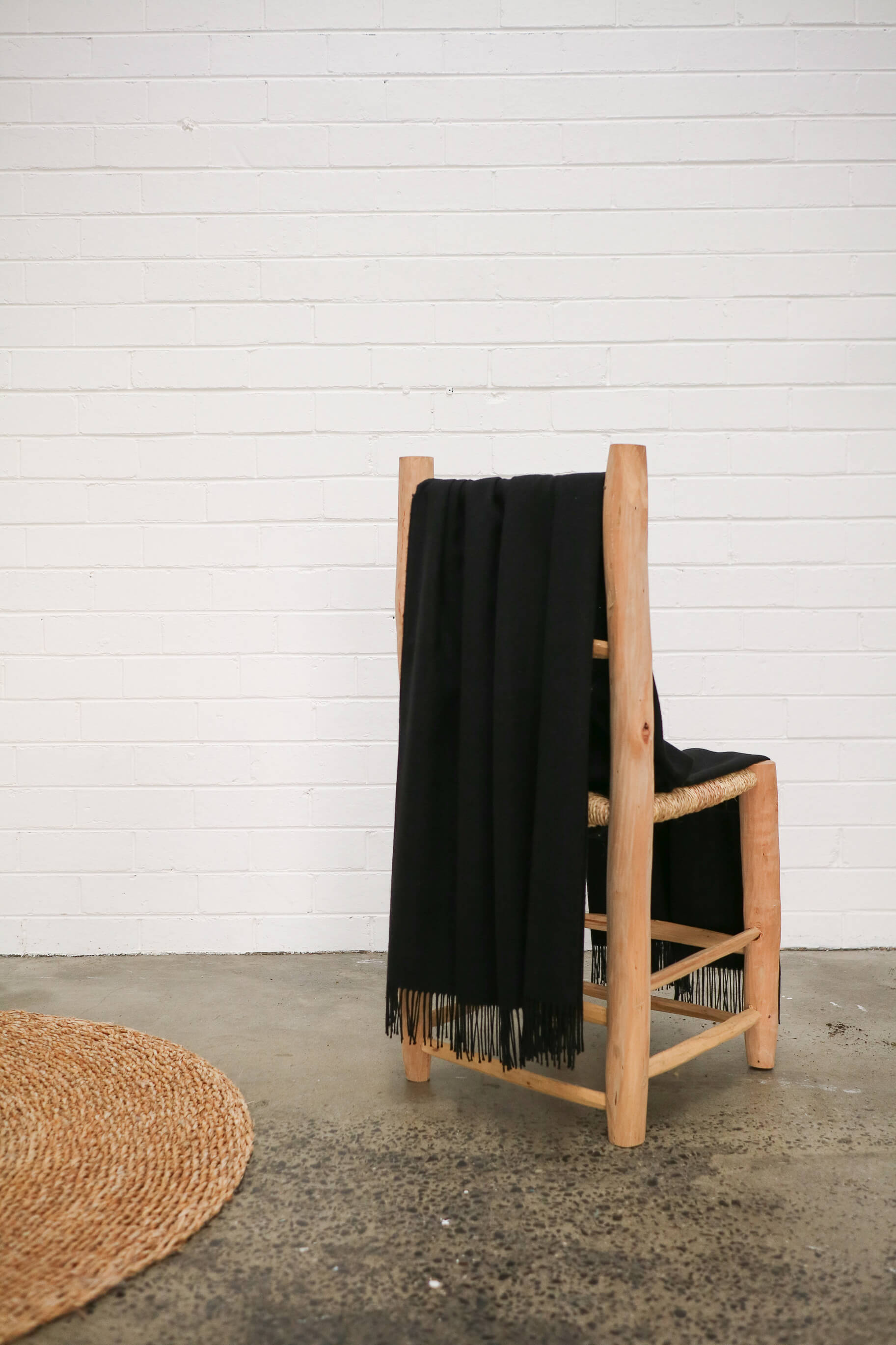 black couch throw alpaca