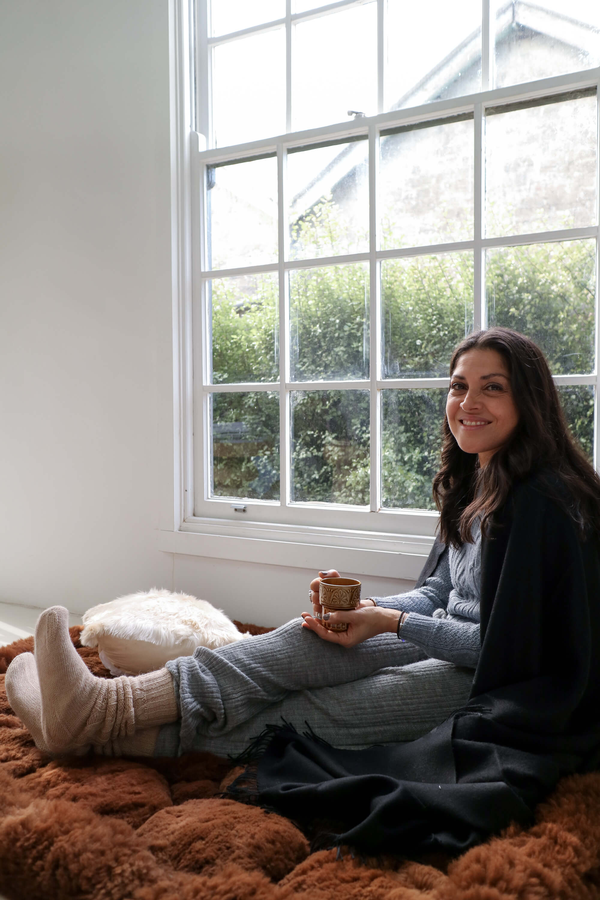 black giant scarf alpaca