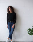 buy black long sleeve alpaca top Melbourne