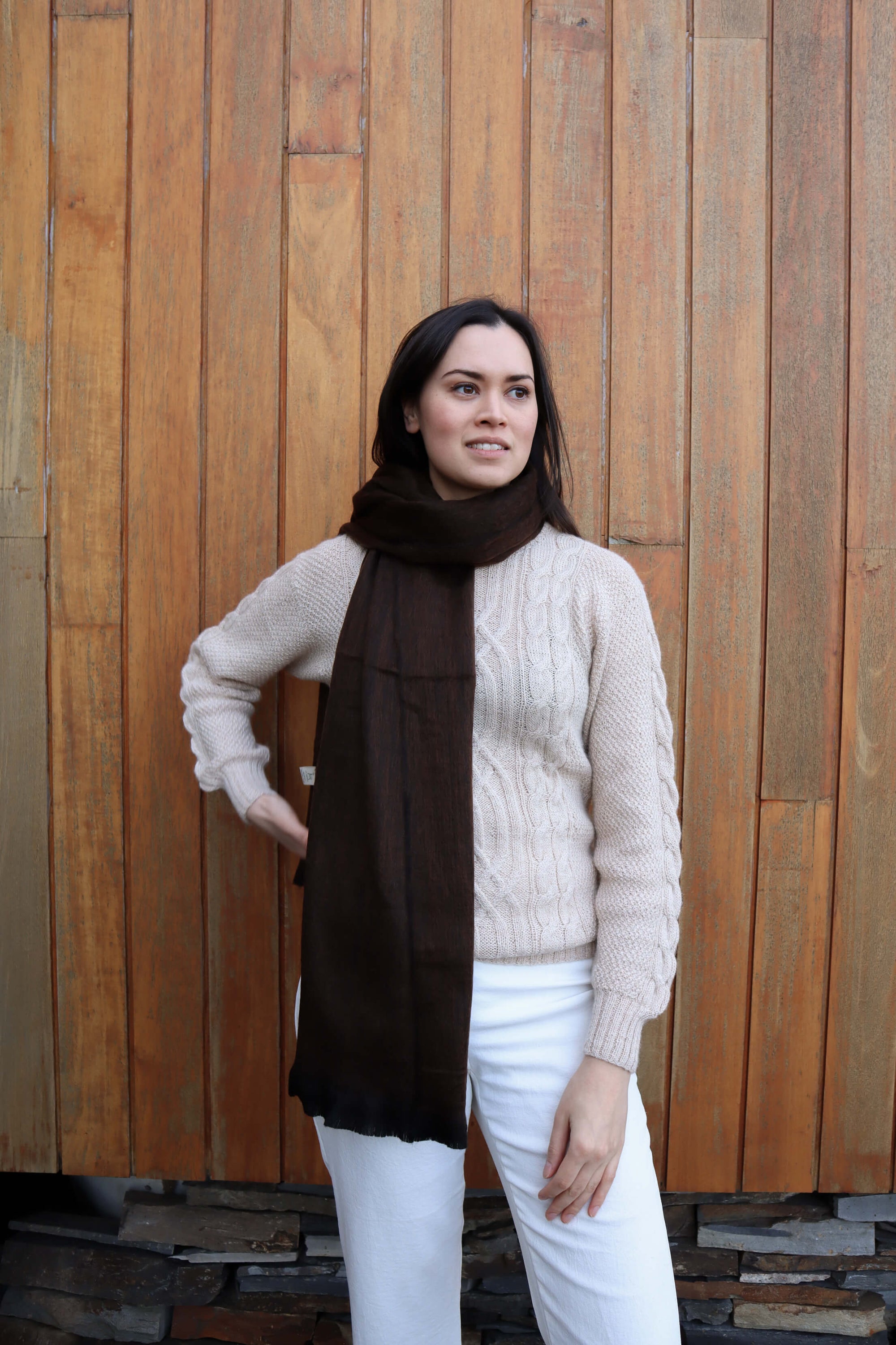 buy brown alpaca scarf melbourne
