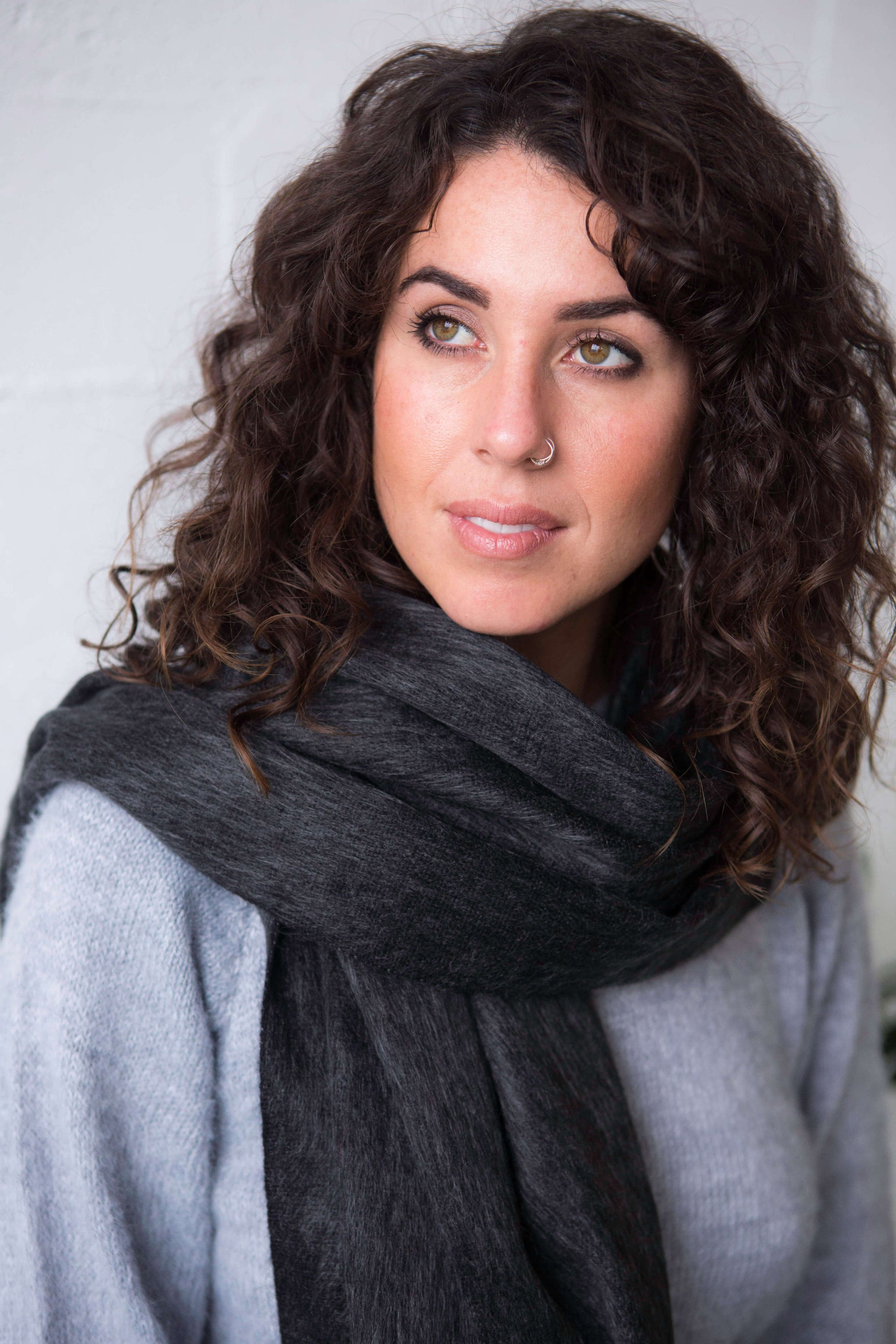 buy charcoal alpaca scarf Australia