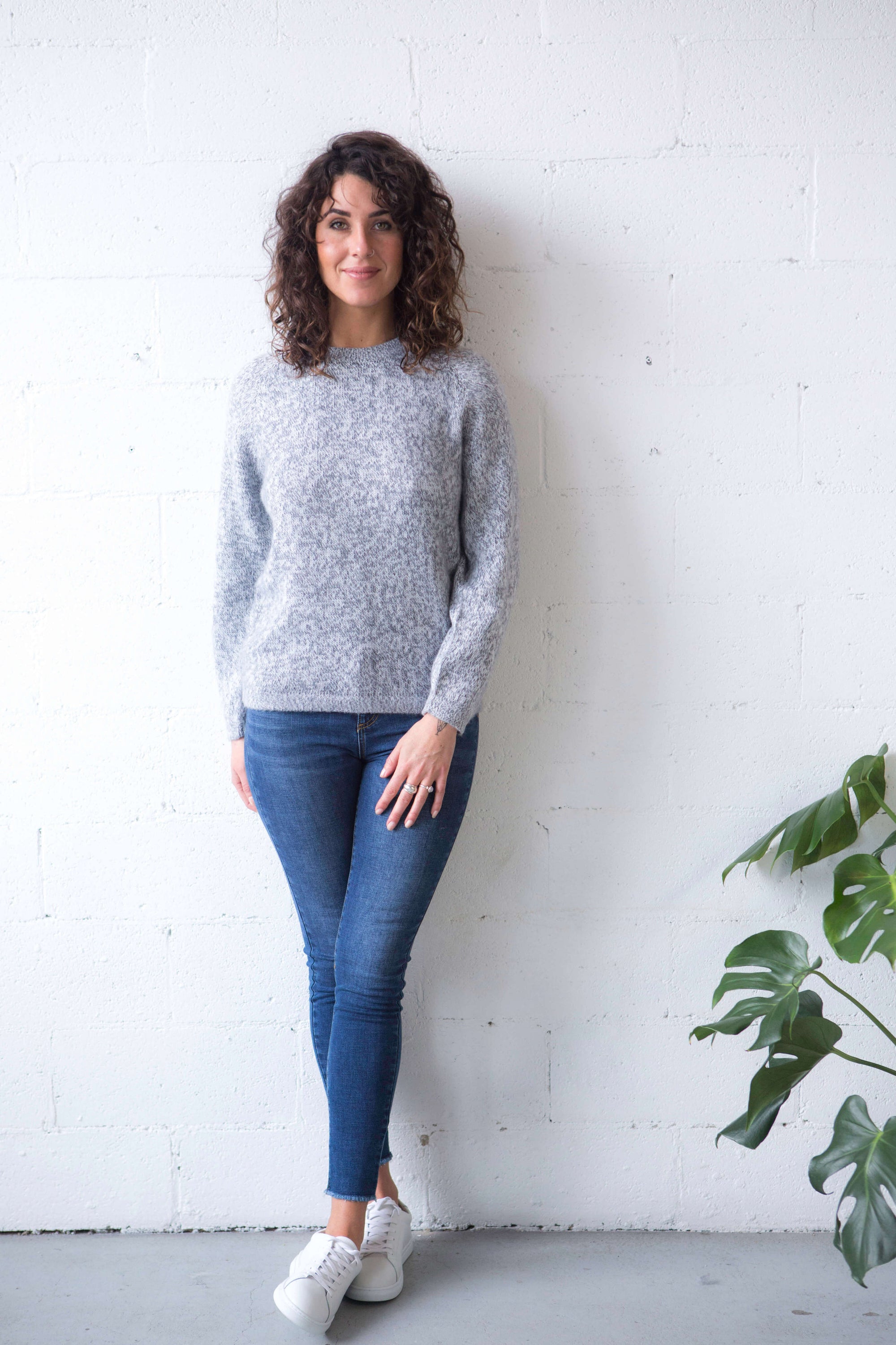 grey alpaca sweater