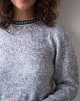 greay marle pattern jumper alpaca
