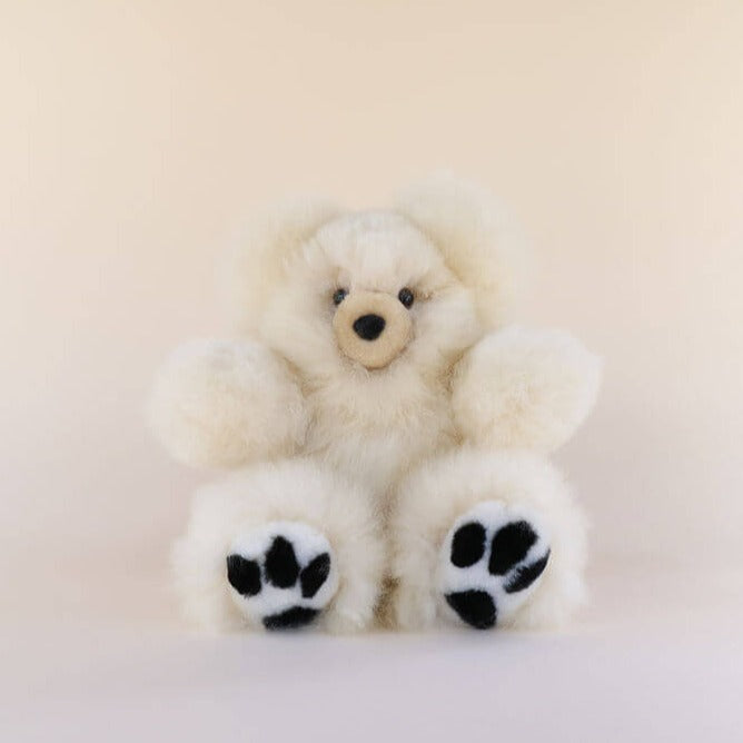 large luxury teddy bear alpaca fleece beige#colour_beige