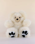 large luxury teddy bear alpaca fleece beige