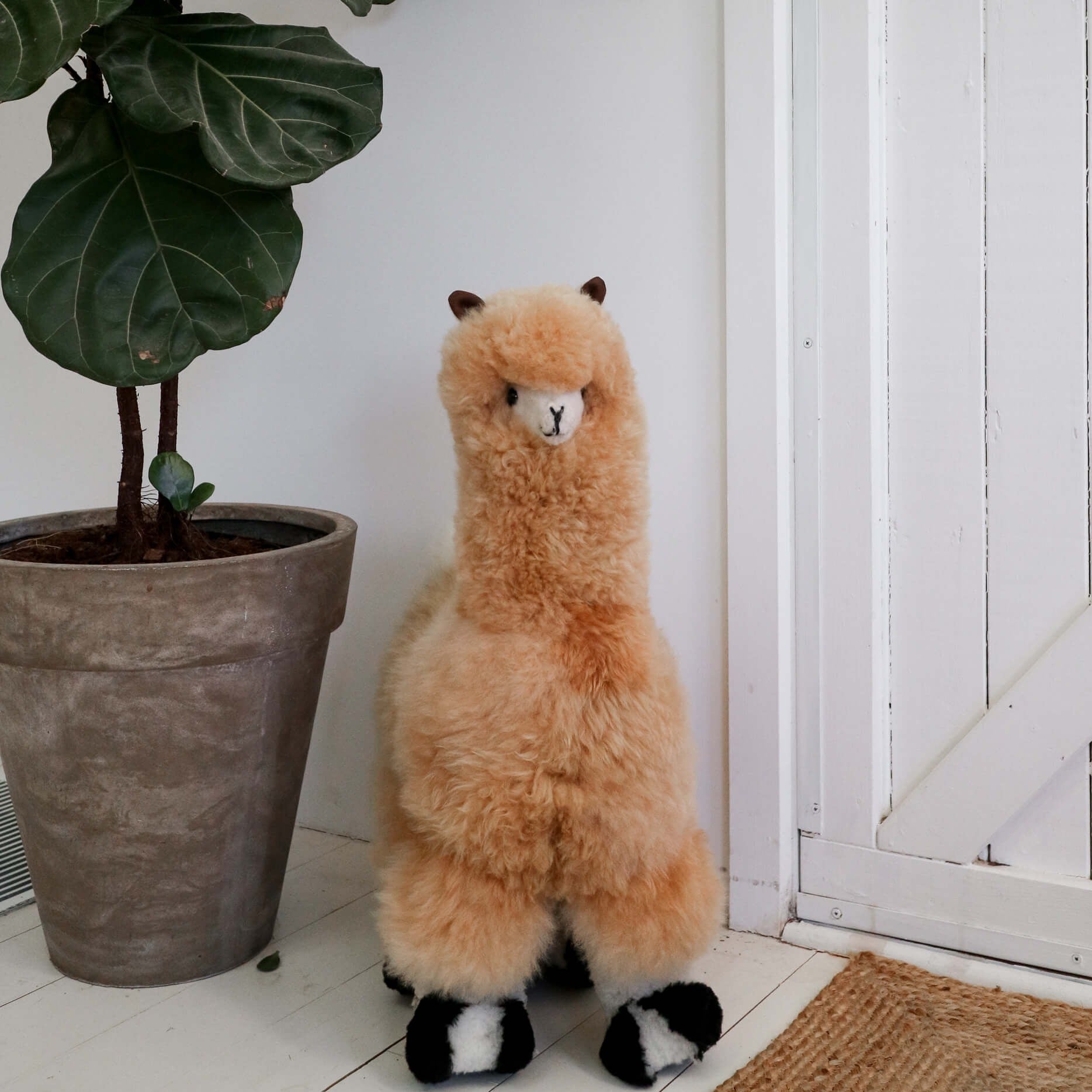 large size alpaca fleece toy for display