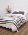 large stripe winter throw for bed