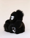 large teddy bear alpaca fleece black