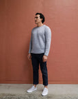 light grey alpaca jumper for men