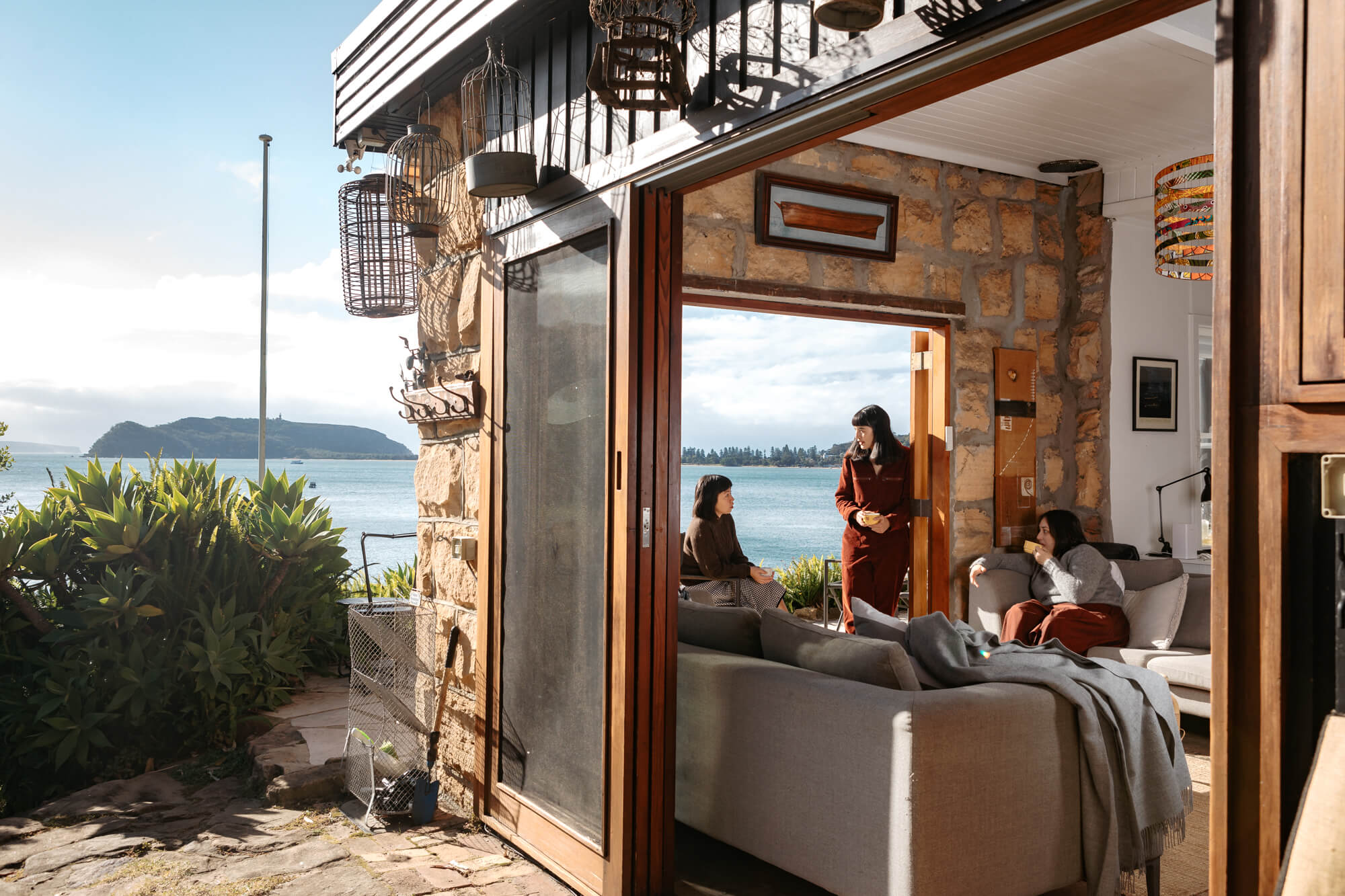 light grey baby alpaca couch throw