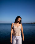 natural fibre alpaca singlet
