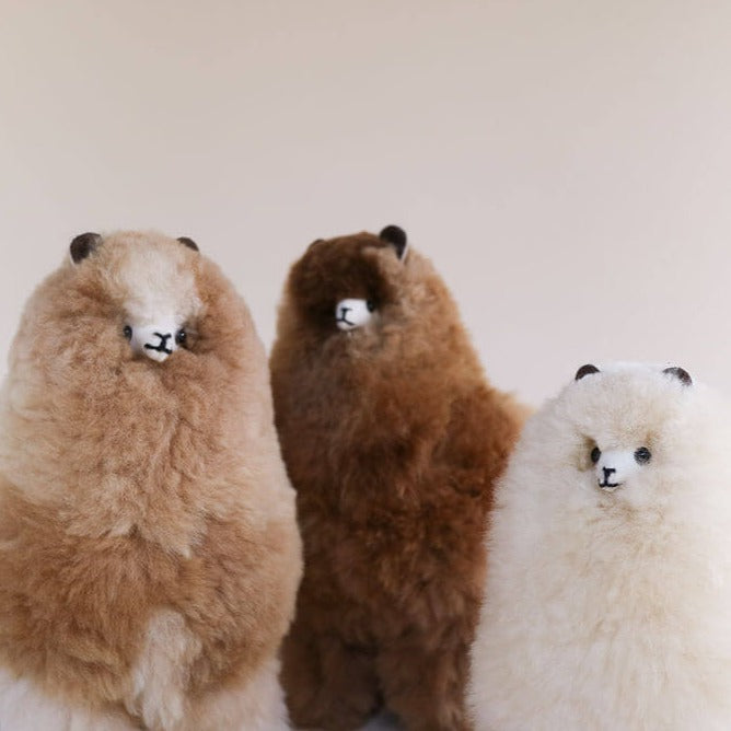 natural fibre animal fur toys for kids#colour_beige