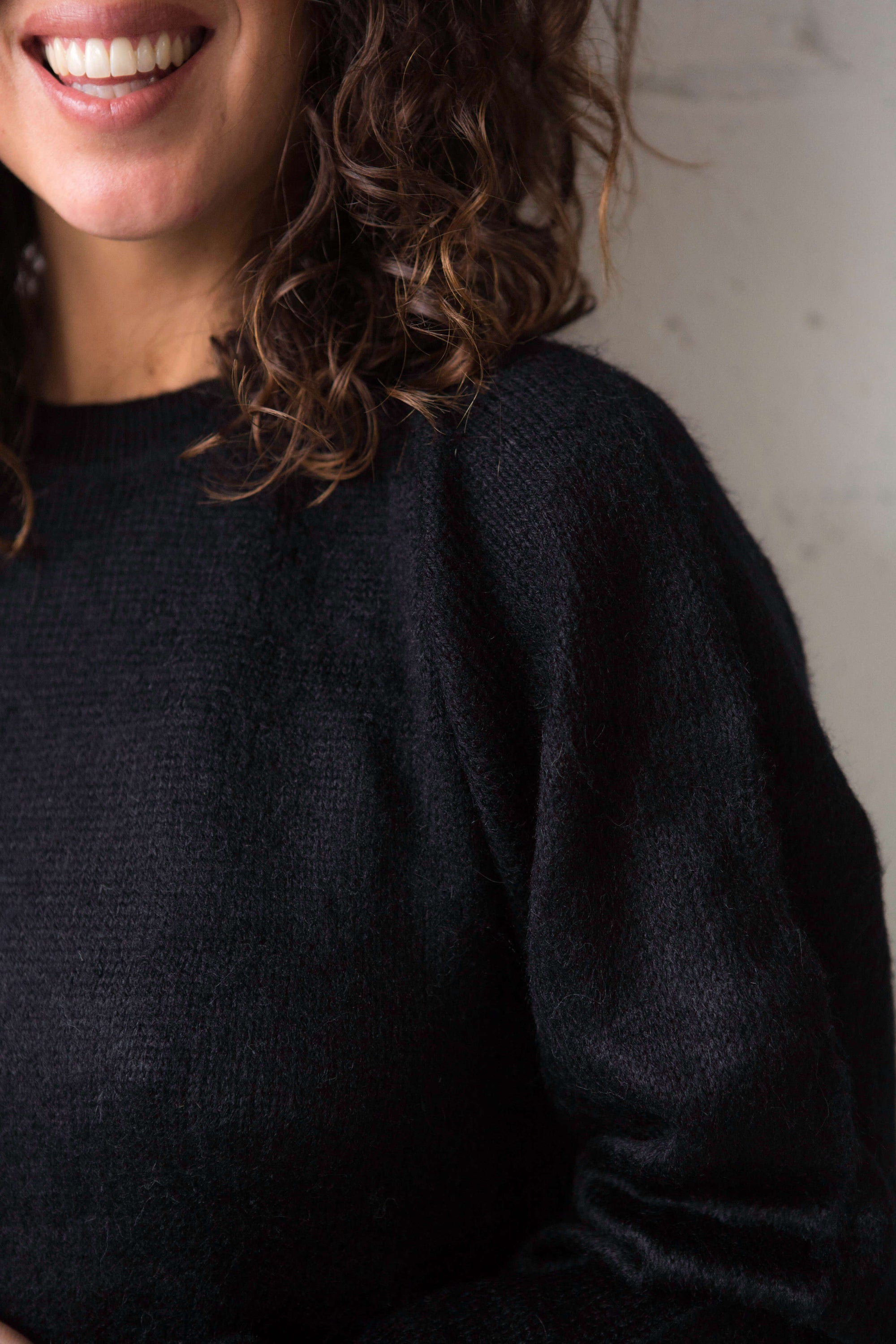 natural fibre black jumper
