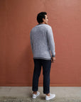 patterned jumper for men alpaca grey melbourne