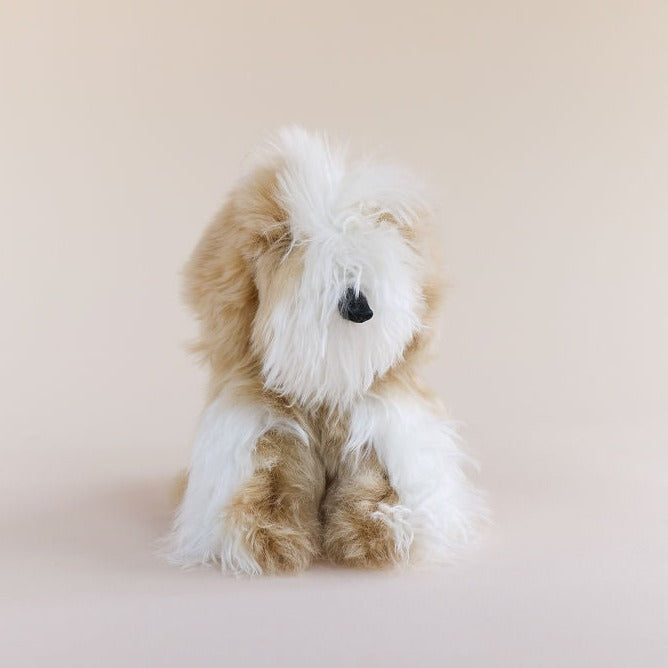 soft toy dog alpaca fleece#colour_white
