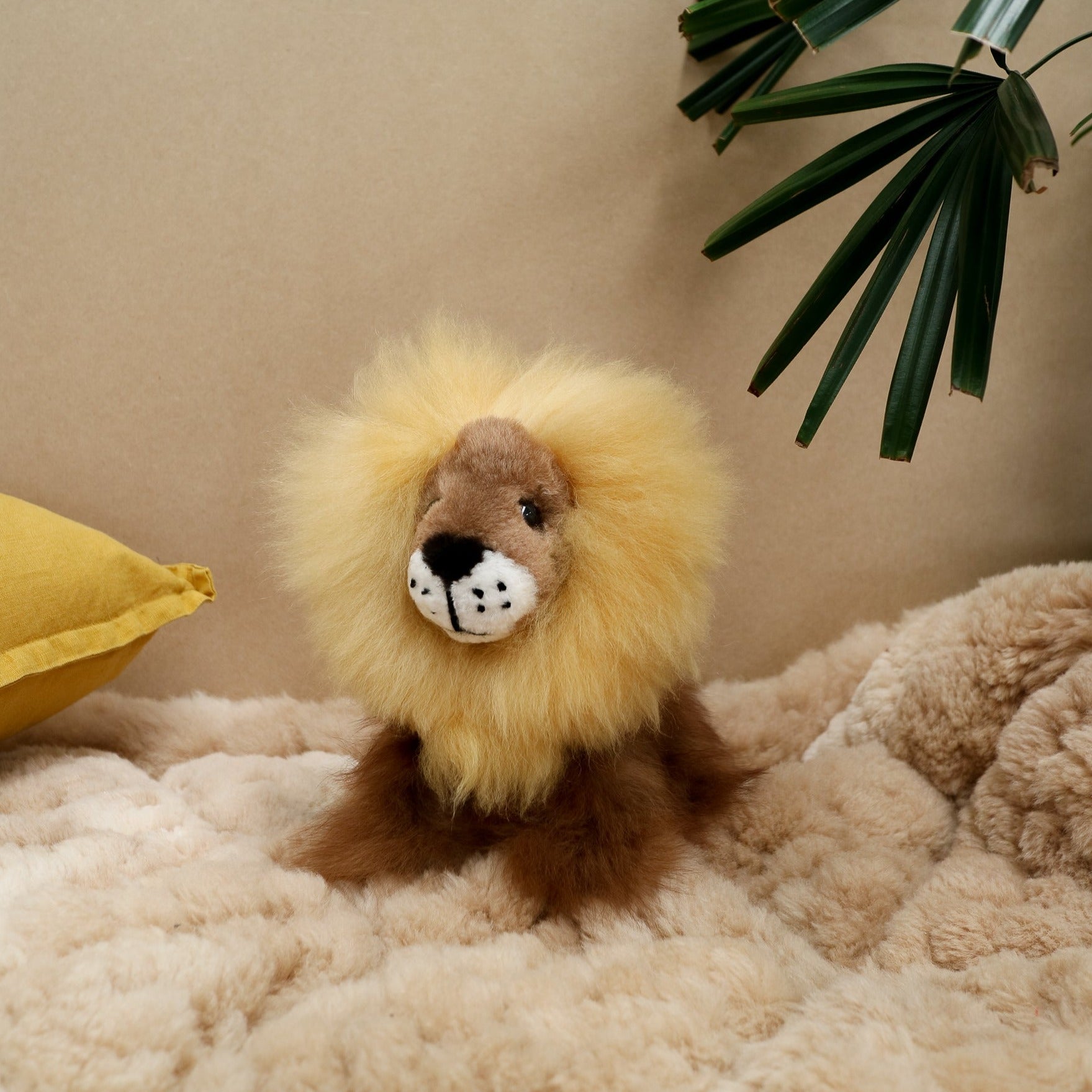 toy lion plush toy alpaca wool australia#colour_brown