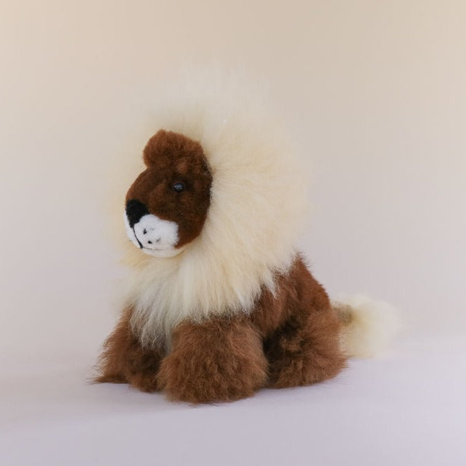 toy lion soft toy for babies alpaca wool