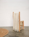 white baby alpaca throw