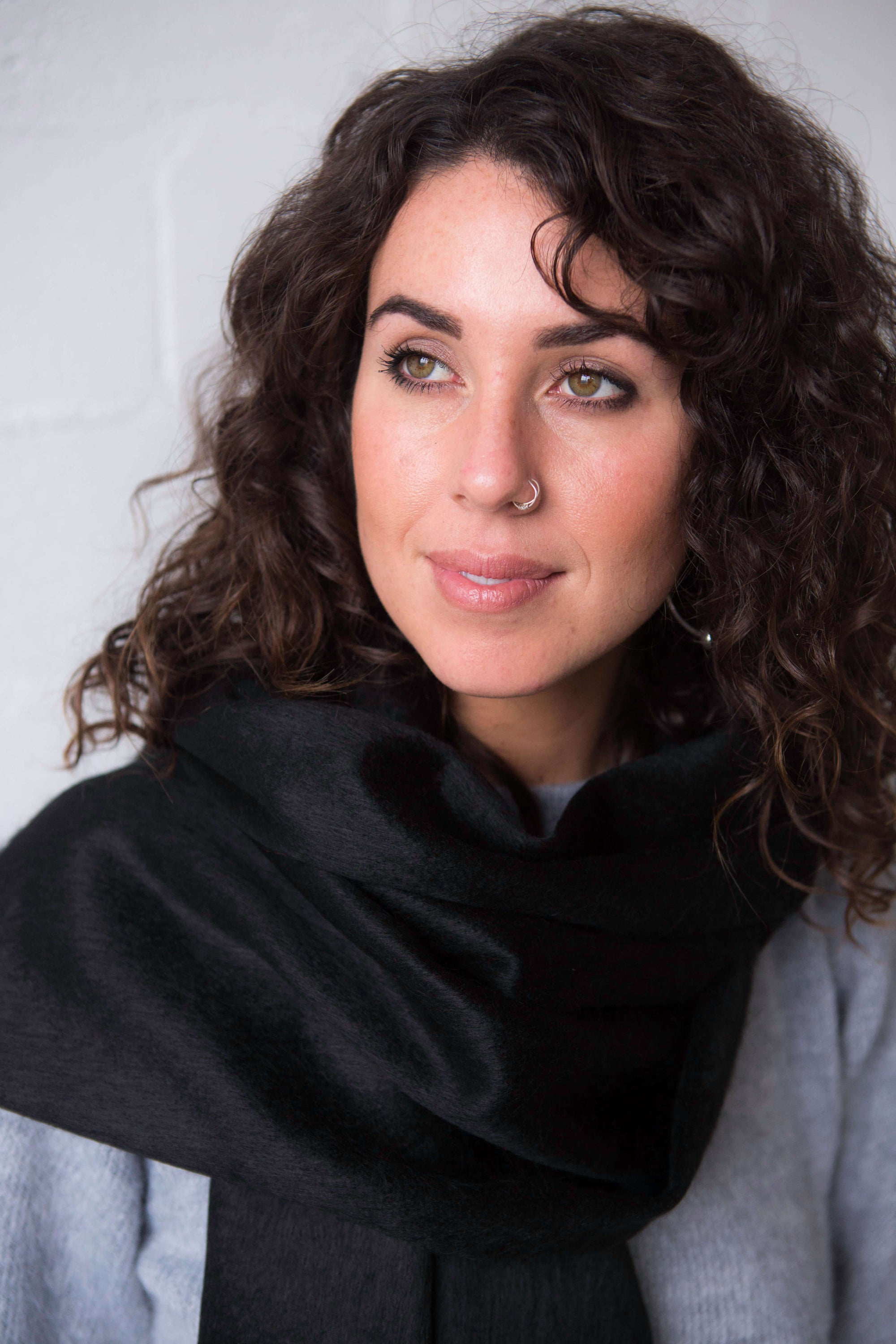 womens black alpaca scarf melbourne