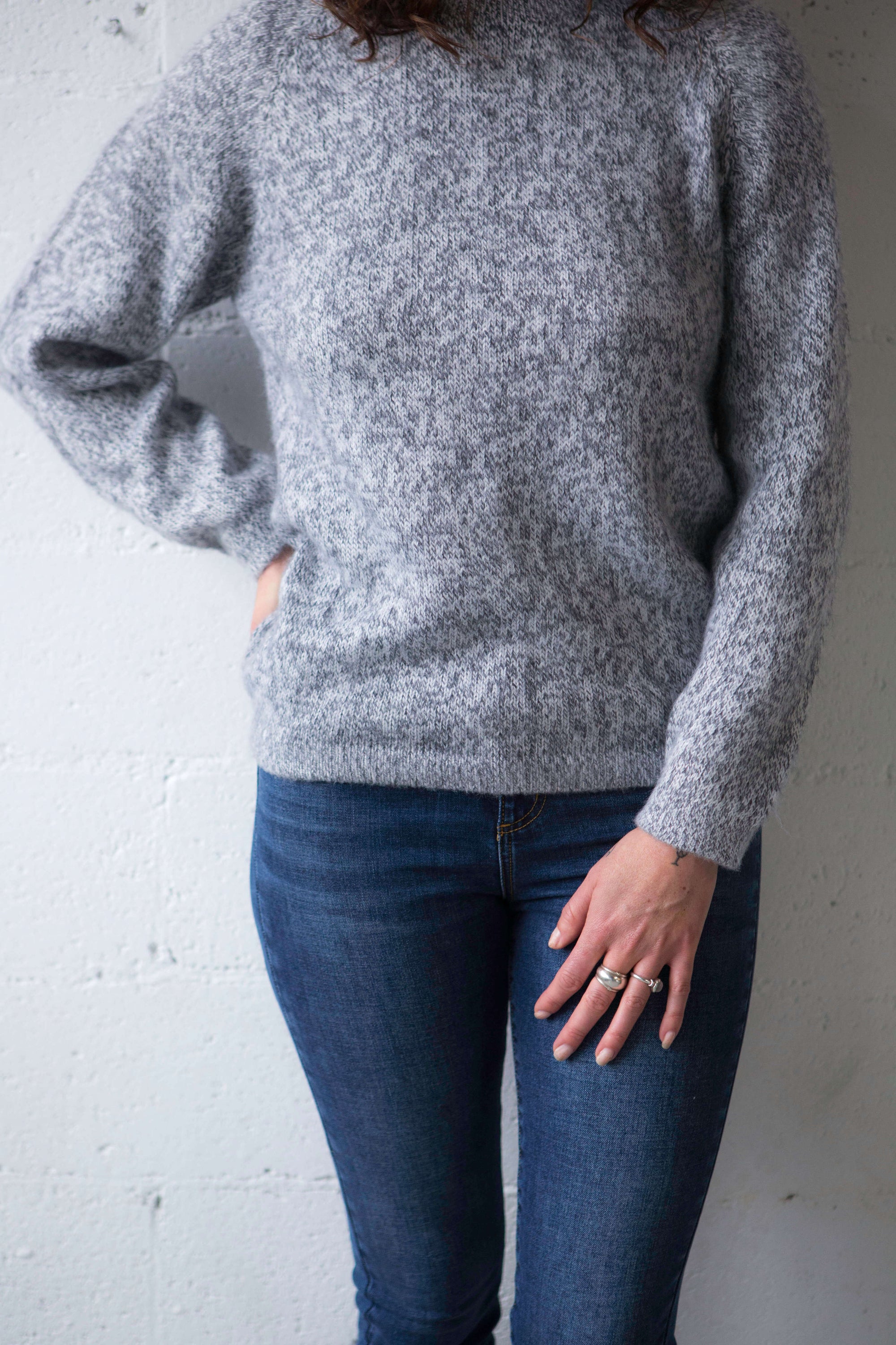 womens grey alpaca sweater