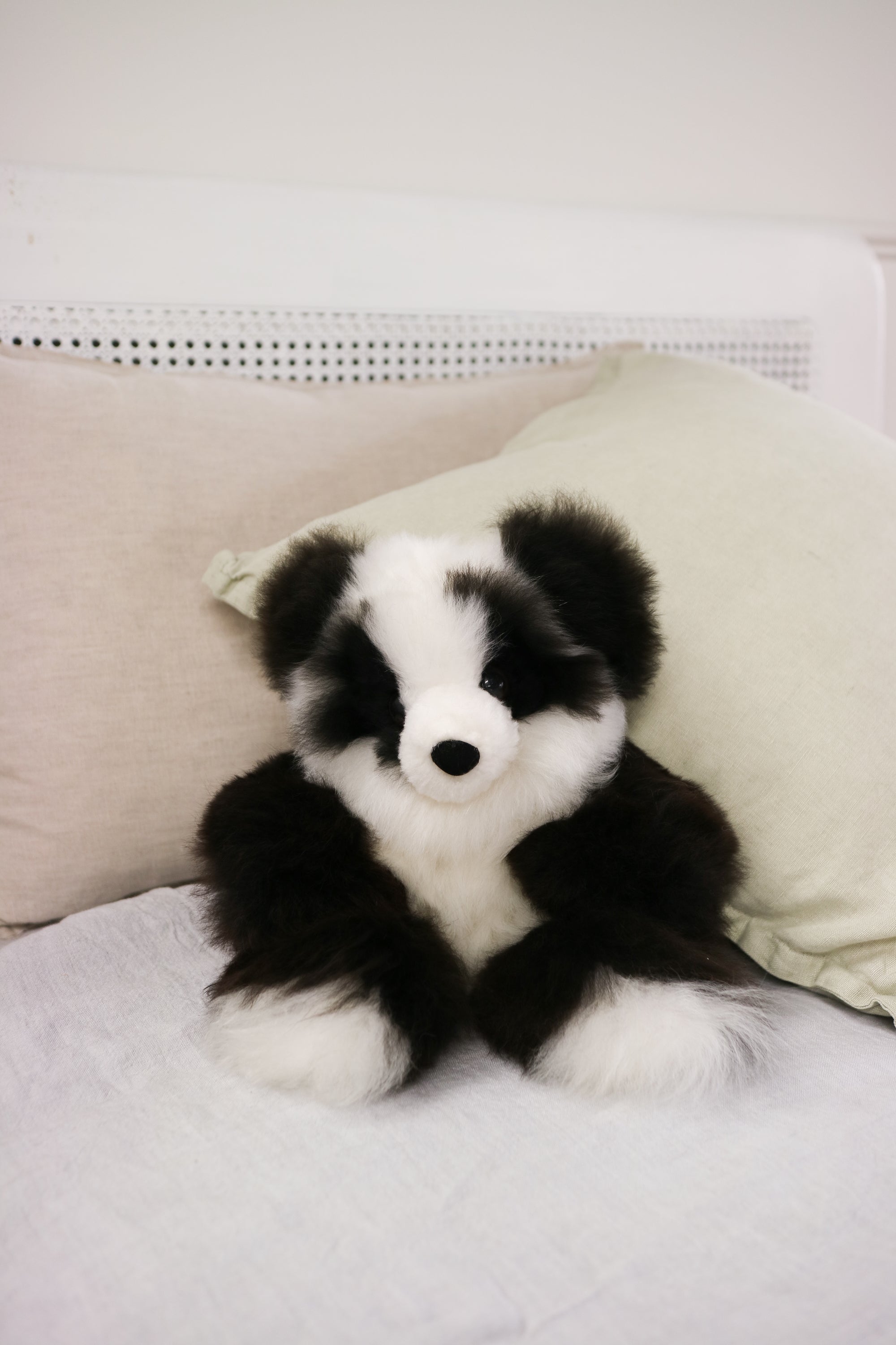 Natural fibre panda soft toy Australia