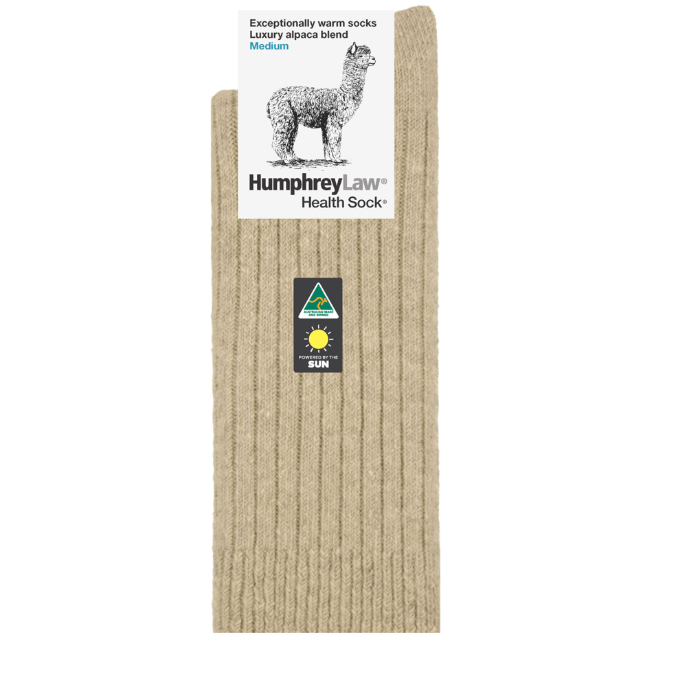 beige alpaca winter socks