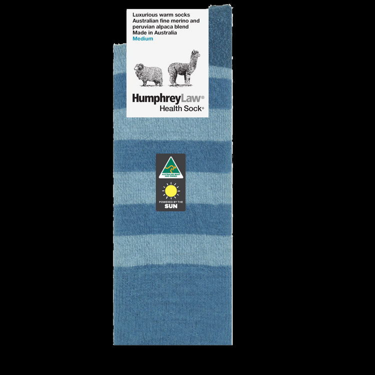 blue stripe alpaca socks #colour_denim