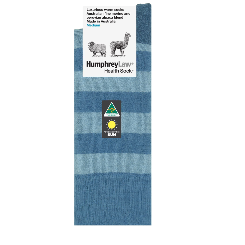 blue stripe alpaca socks #colour_denim