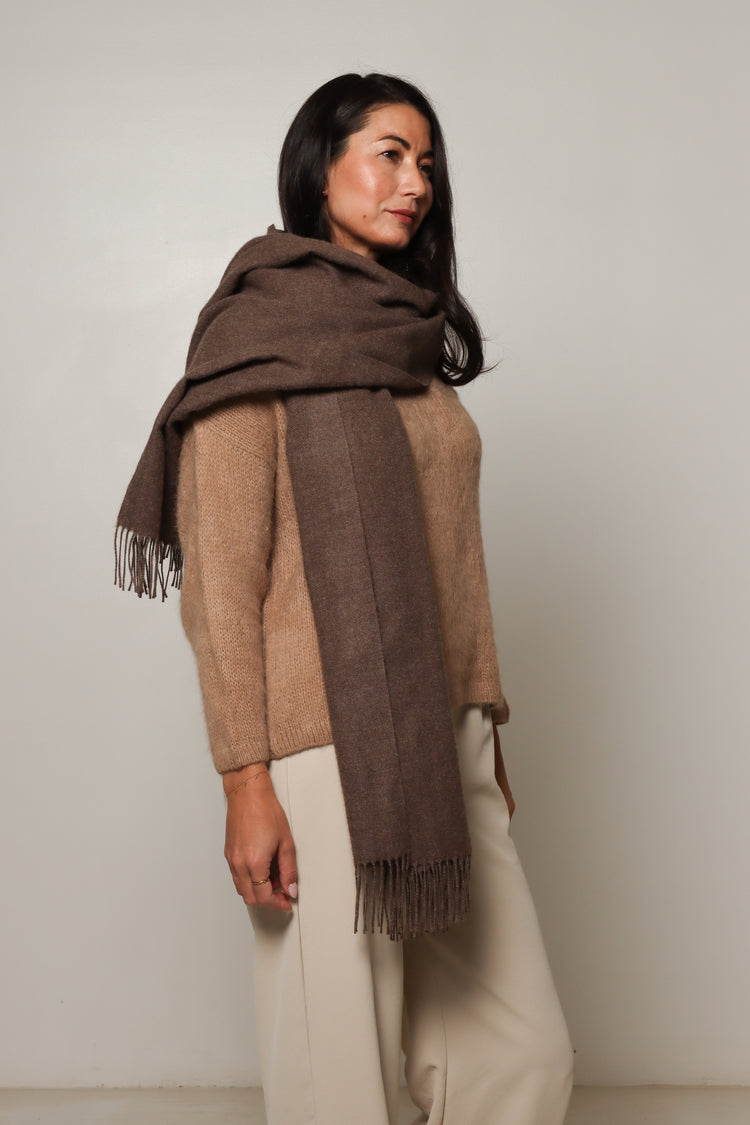 Brown Alpaca Wrap#colour_chestnut