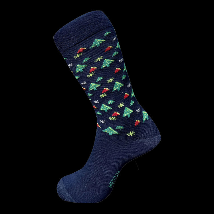 Christmas Socks Alpaca Navy#colour_navy