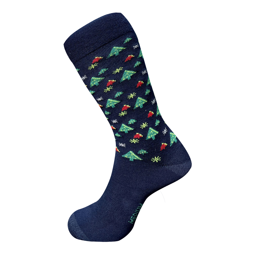 Christmas Socks Alpaca Navy#colour_navy