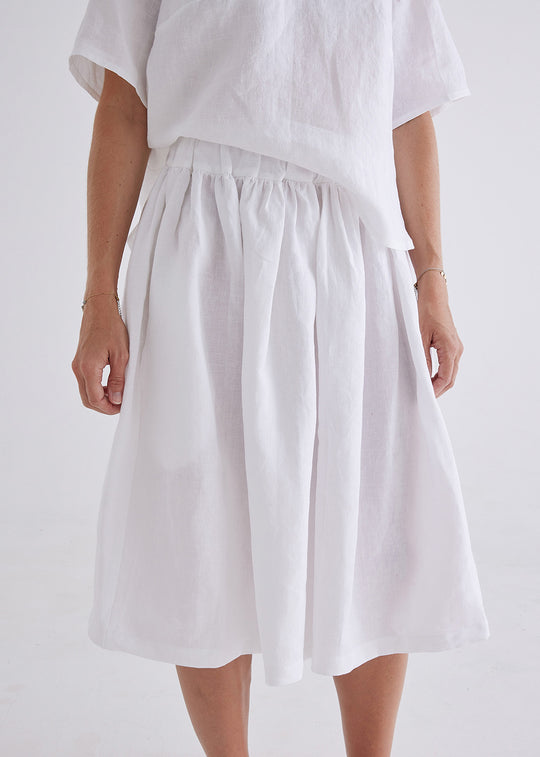 white linen skirt for women in australia#colour_white