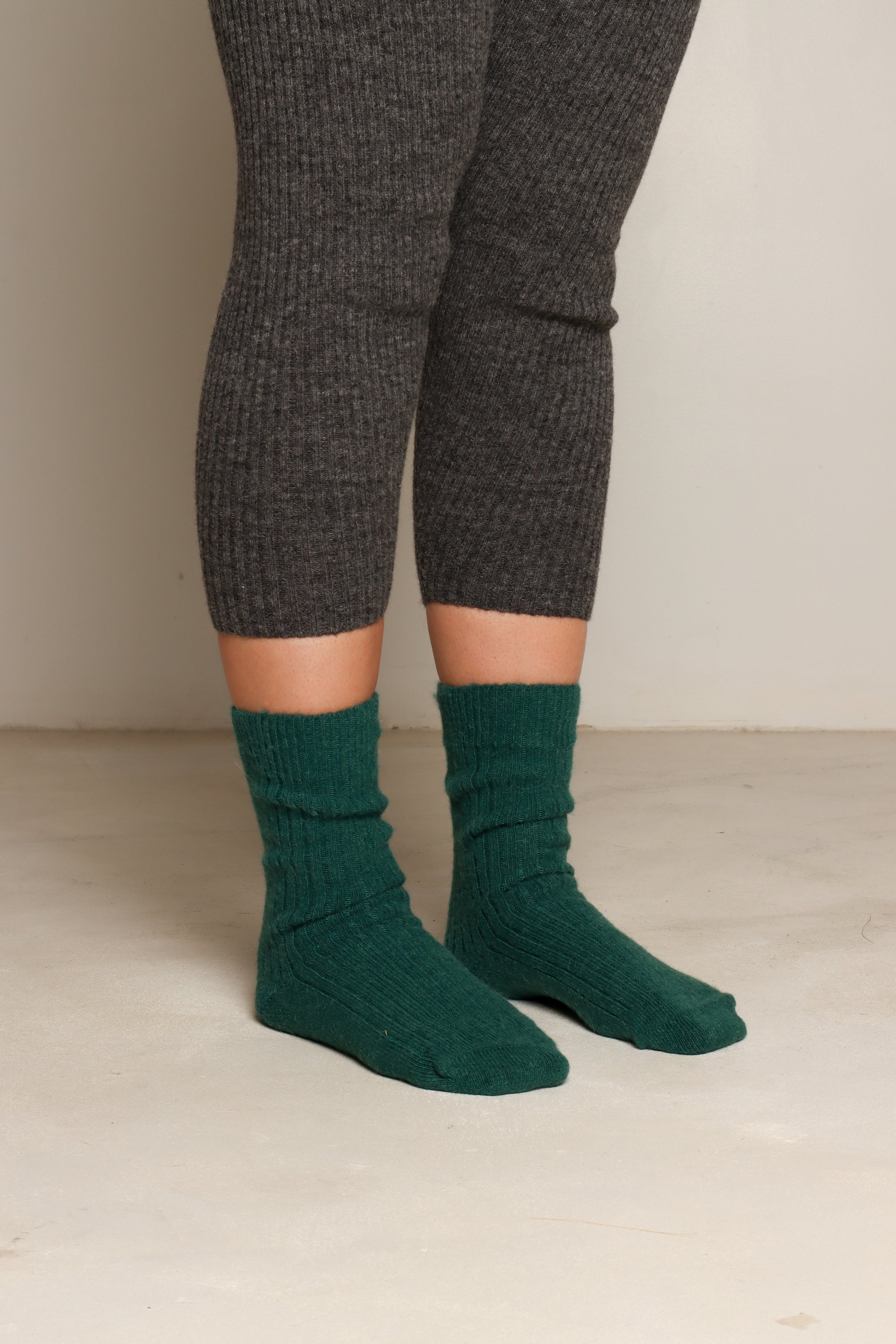 Green Alpaca Socks