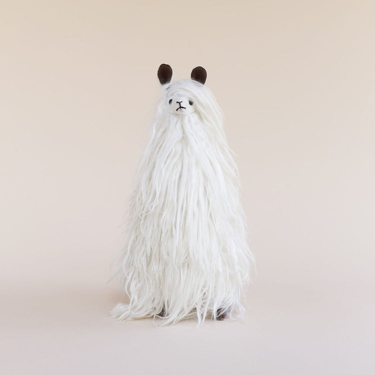 suri alpaca medium plush toy white#colour_white