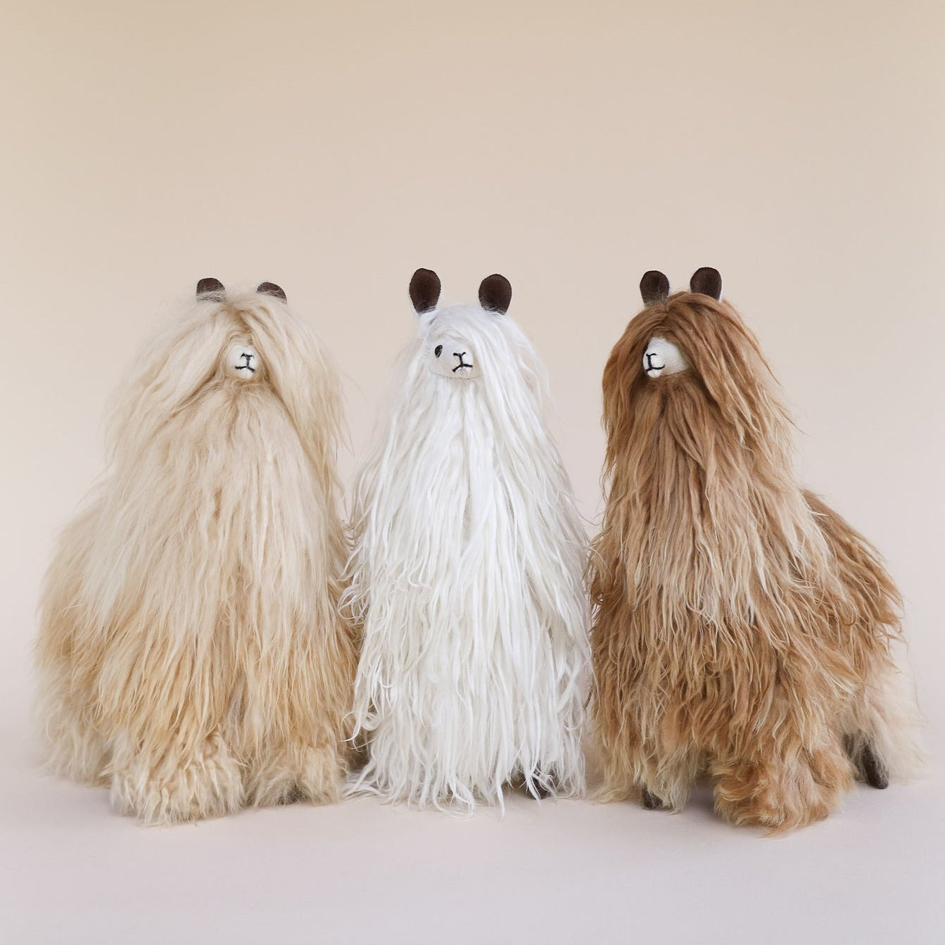 sensory plush toys for kids alpaca#colour_beige