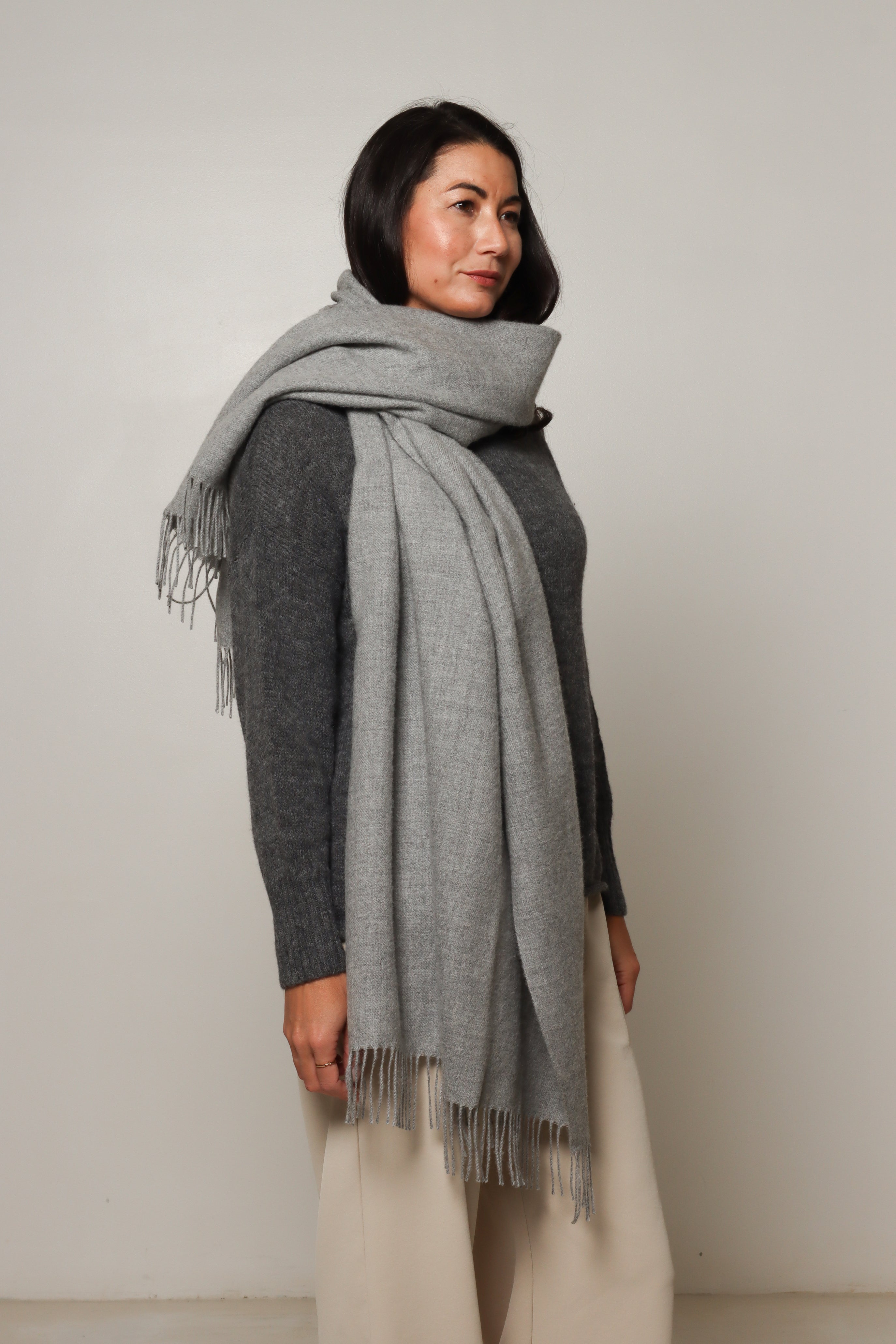 Light Grey Baby Alpaca Wrap#colour_light_grey