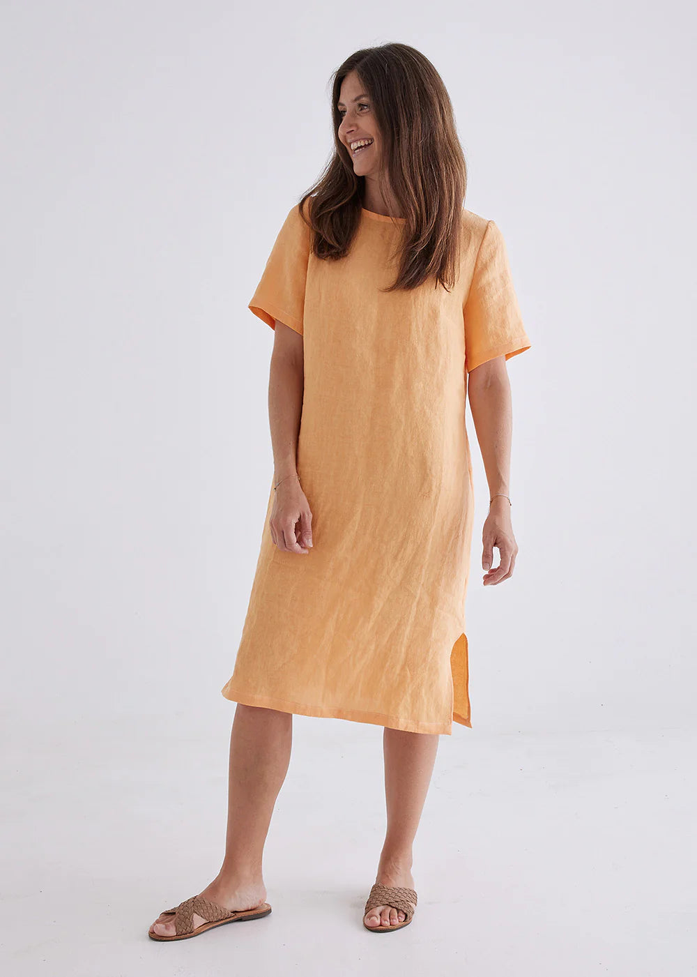 apricot linen dress#colour_apricot