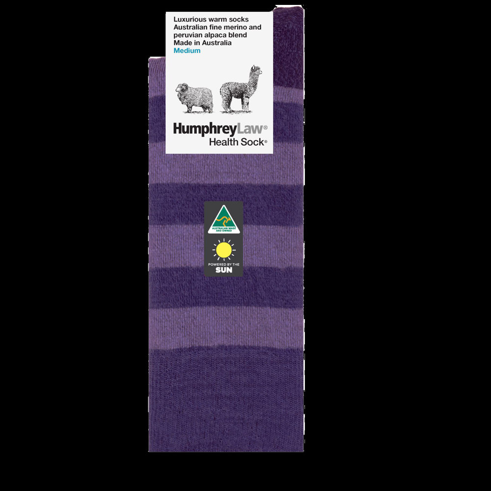 purple stripe alpaca socks #colour_ultra-violet