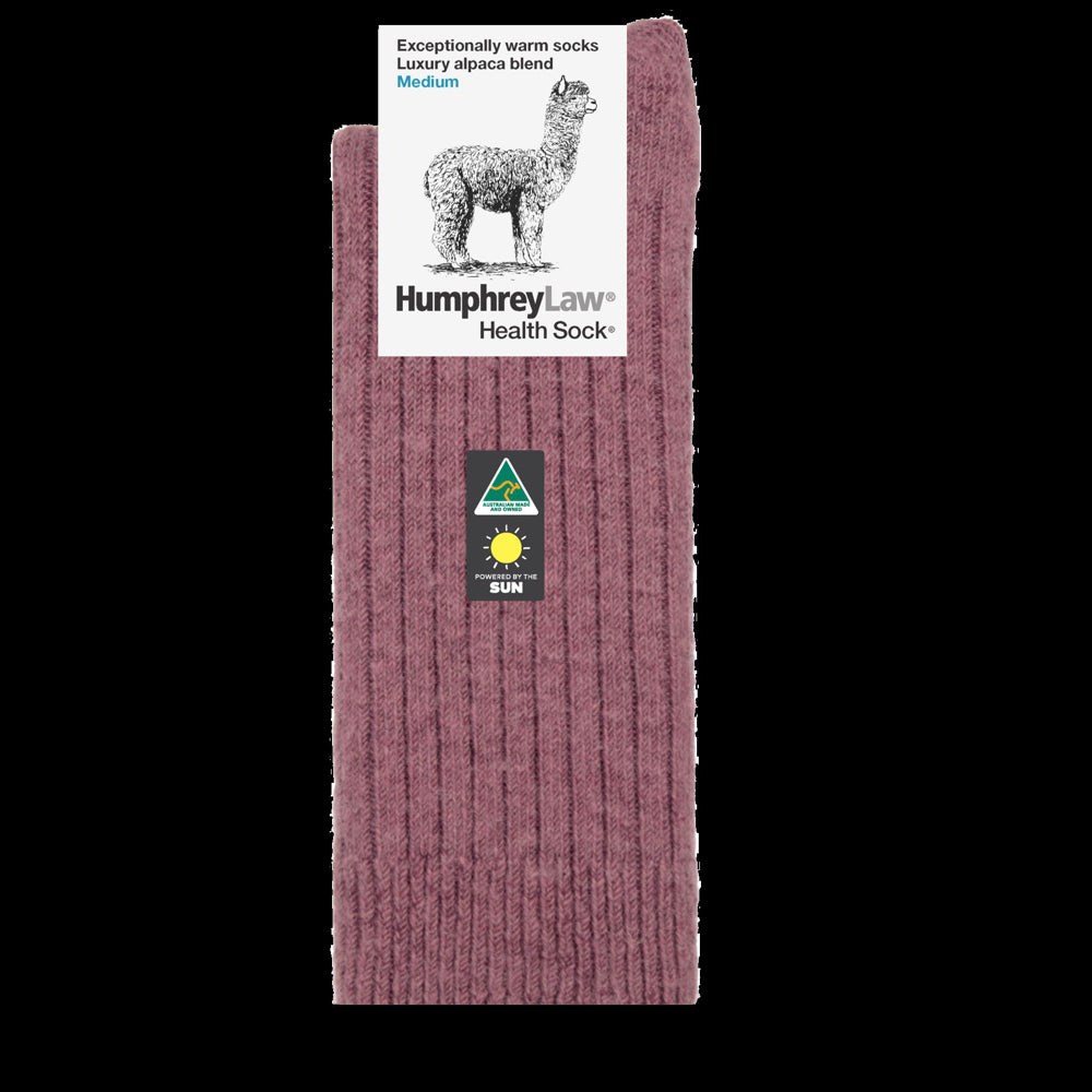 Rose Alpaca Socks #colour_old-rose