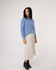 Suri Alpaca Crew Neck Light Blue
