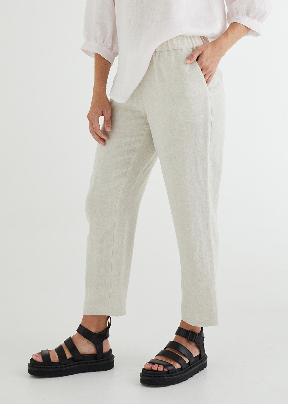 Live It Up Linen Pants White | White Fox Boutique