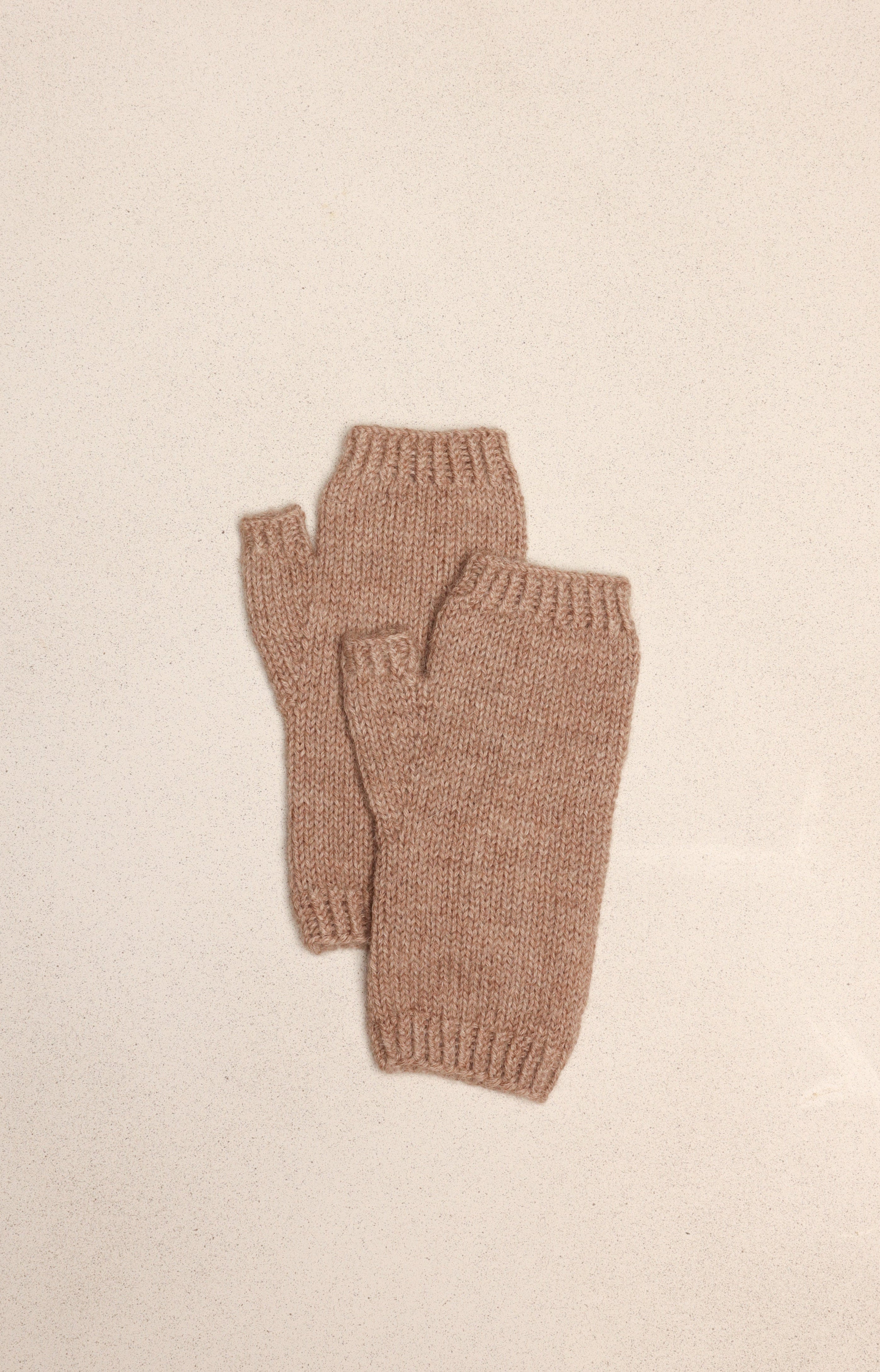 baby alpaca long mittens#colour_fawn